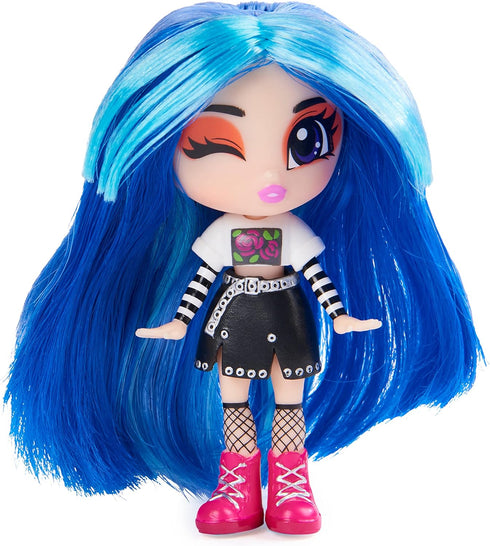 Luscious Locks Frank E-Girl Collectible Doll with Removable Hair Extension and Accessories, 3.5-inch Kids Toys