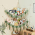 Hammock Pretty Jolly Stuffed Animal Storage with Hand Woven Leaf Tassels Corner Hanging Net Boho Macrame Plush Storage