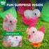 12 Packs TOY Life Easter Eggs Filled with Wind Up Chicks and Plush Bunnies, Plastic Easter Eggs Toys Inside, Easter