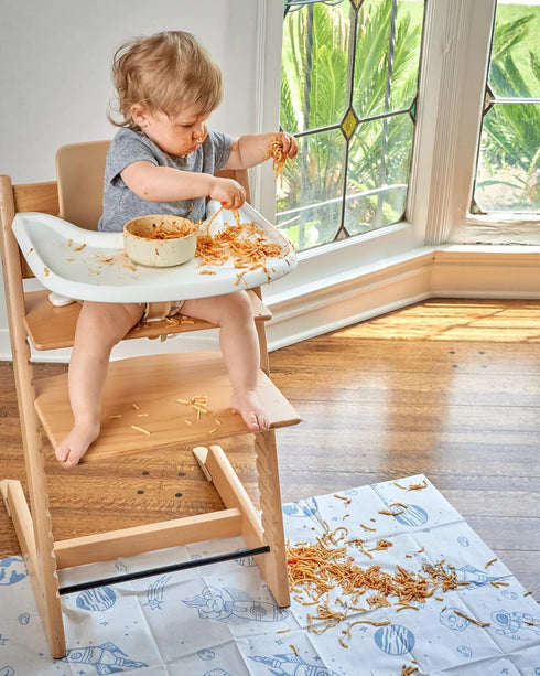 (30-Pack) 47 Dollop Premium Disposable Splat Mats Extra Large Water-Resistant High Chair Floor Protector Biodegradable