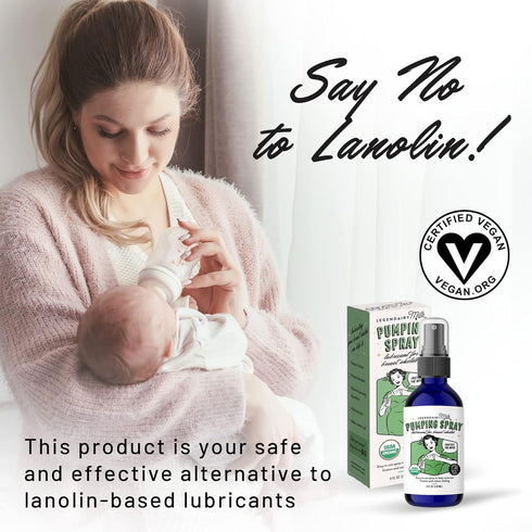 4 oz., Legendairy Milk Pumping Spray Helps Sore Nipples & Clogged Ducts, Organic Lubricant for Breast Shields