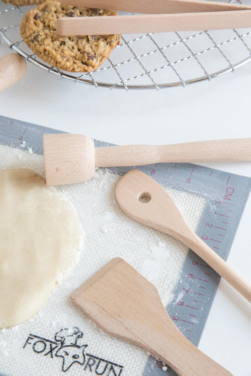 Set, 9-Piece Fox Run Junior Cooking and Baking Tools Wood