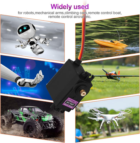 Deegoo-FPV 6-Pack MG996R 55g Metal Gear Torque Digital Servo Motor for Futaba JR RC Helicopter Car Boat Robot