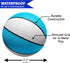 Botabee Official Size 9.4" Diameter Pool Basketball - Size 7 Waterproof Ball for Pool & Outdoor Play - White and Blue