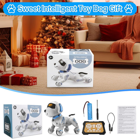8-12,Remote Dwi Dowellin Robot Dog for Kids Control Smart Robotic Dogs Pet Puppy Robotic Toy,Interactive Touch Walking