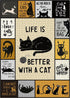 BBOLDIN Funny Cat Puzzles for Adults 1000 Pieces, Cute Kitten Aesthetic Jigsaw Puzzle,