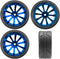 ShareGoo OD 2.55" Rubber Tires with Plastic Wheel Rims 12mm Hex, Compatible with HSP Tamiya Kyosho Traxxas
