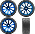 ShareGoo OD 2.55" Rubber Tires with Plastic Wheel Rims 12mm Hex, Compatible with HSP Tamiya Kyosho Traxxas