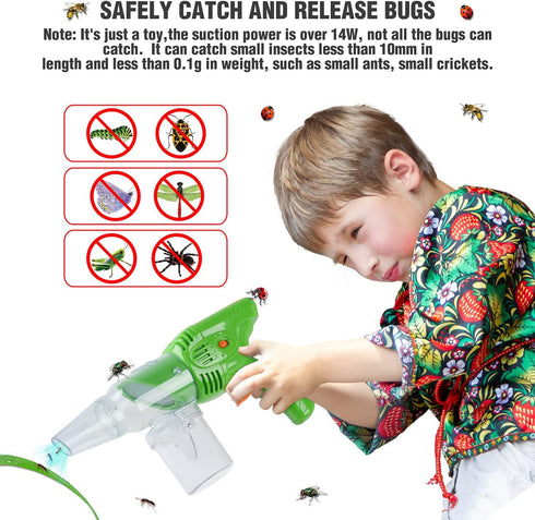 Bug Catcher Kit for Kids - Outdoor Explorer Toys with Vacuum Catcher Gun, Habitat, and Observation Cup for Ages 4-8