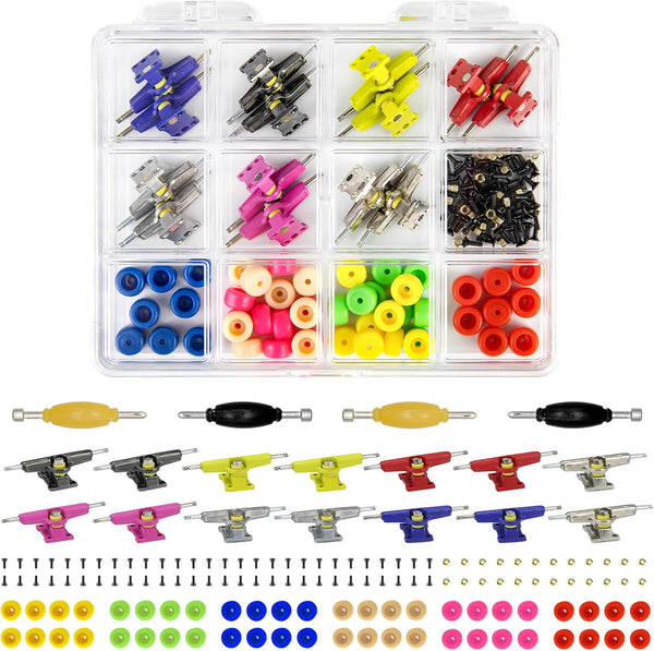 14Pcs Multicolour Trucks 48Pcs Wheels 60Pcs Screws & 30PCS Nuts & 4PCS