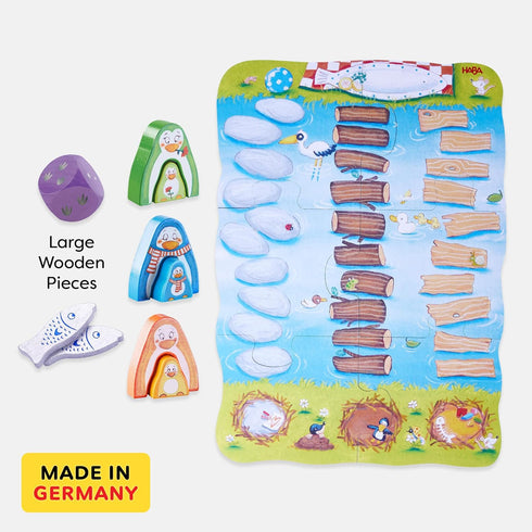 2 HABA My Very First Games Go, Go Little Penguin, Toddler Learning Game and Cooperative Toddler Board Games for Years