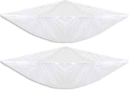 Simple Houseware 2 Pack Stuffed Animal Toy Hammock Net, Corner Wall Storage for Kids Room, White
