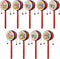 Toyvian 9 pcs Monkey Drum Hand Rattle, Educational Twist Drum Percussion Instrument with Random Pattern