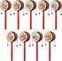 Toyvian 9 pcs Monkey Drum Hand Rattle, Educational Twist Drum Percussion Instrument with Random Pattern