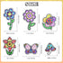 Atydkug Window Gem Art Diamond Kits for Kids, 6 Sheets Flowers Painting Kits for Birthday Party Gifts