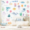 Ocean Animals Wall Decals - 5 Sheets 58 Pcs Under The Sea