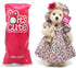 16" oitscute Teddy Bears Baby Cute Soft Plush Stuffed Animal Toy for Girl Women (Red Flower)