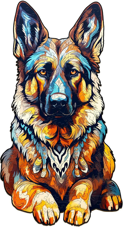 Wooden Puzzles for Adults - German Shepherd Wooden Jigsaw Puzzle - Unique