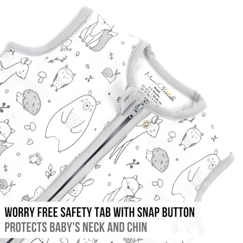 2.5 12-18 Mama Cheetah Baby Sleep Sack TOG, Organic Cotton Baby Wearable Blanket with Two-Way Zipper, Swaddle