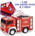 5 Pack Friction Powered Truck Toy Set (8 Inch), Including Garbage Truck, Construction Truck, Fire Truck, Police Car