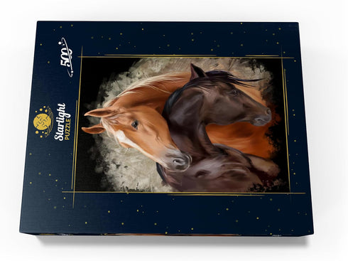 MyPuzzle Premium 500 Piece Horse Hug Jigsaw Puzzle - Made in USA