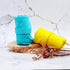 2pcs (3036-2-yellow+blue) Cloth Diaper Wet Dry Bags Waterproof Reusable with Two Zippered Pockets Travel Beach Pool