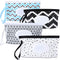 FEBSNOW 4 Pack Baby Wipe Dispenser, Portable Refillable Holder, Reusable Travel Wet Wipe Pouch (Geometric)