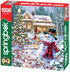 Springbok Cottage in The Snow 1000 Piece Jigsaw Puzzle, Holiday Winter Scene with Snowman and Cardinals