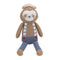Cuddle Me Scottie The Sloth, 12" Grey & Blue Knit Plush Stuffed Animal, Grey, Blue, Red