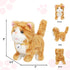 Toddlers,7" Easfan Walking Plush Kitty Toy Stuffed Animal Electric Interactive Talking Musical Plush Toy Grey Cat Leash
