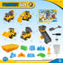 YIDESTARS 4 1 8 6 3lbs 3-6 Construction Sandbox with Lid - Vehicles with Conveyor, Castle Molds, Figures & Moldable