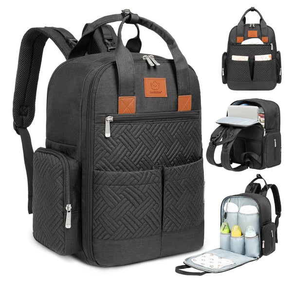 KeaBabies Diaper Bag Backpack for Girls, Boys - Mom and Dad Baby