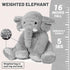 5 lbs 16 inches JellyMallow Elephant Weighted Stuffed Animals Gray, Large Weighted Elephant Plushie Cuddly Pillow Gift