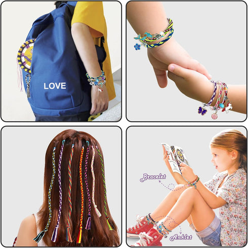 EROHOYA Friendship Bracelet Making Kit for Girls, Art and Craft DIY Jewelry Maker Kits for Birthday Gifts