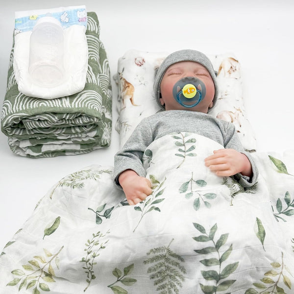 Hollyoo Muslin Swaddle Blanket, 100% Viscose Made from Bamboo Muslin Swaddle Blankets for