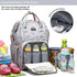 GAIVP Backpack Diaper Bag for Women, Baby Bags for Girls,Diaper Bag with Changing Pad, and Insulated Pockets-Grey