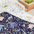 4 Set Set Set Pea Pod Piece Dinosaur Toddler Bedding for Boys, Premium Blue Toddler Comforter Crib Sheets Includes Flat