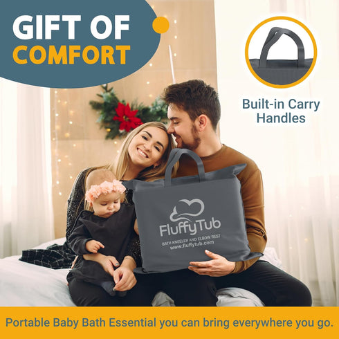 Elbow Set, 2-Inch Bath Kneeler and Rest Pad Thick, Memory Foam, Water-Resistant Mat Baby Bath Time Essentials Cushion