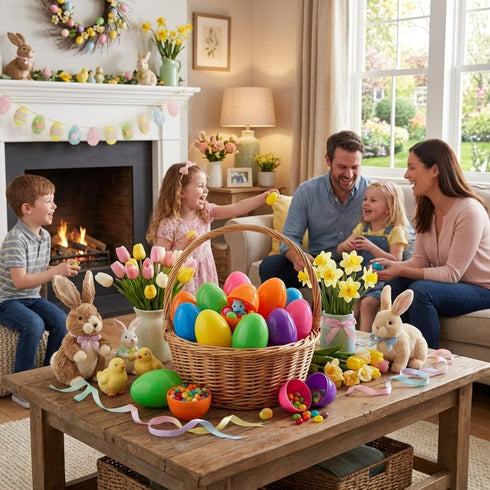 SAILYLENCEY 30 2.36 inch 6 Pieces Premium Plastic Easter Eggs for Easter Basket Stuffers - Fillable & Reusable Easter