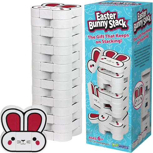 Easter Bunny Stack Bunny-Themed Wooden Stacking Game for Kids & Adults, Fun