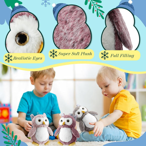 12 9.06 Inch Jenaai Pcs Owl Plush Stuffed Animals for Babies Soft Plush Toy Stuffed Owl Wizard Party Favors for Kids