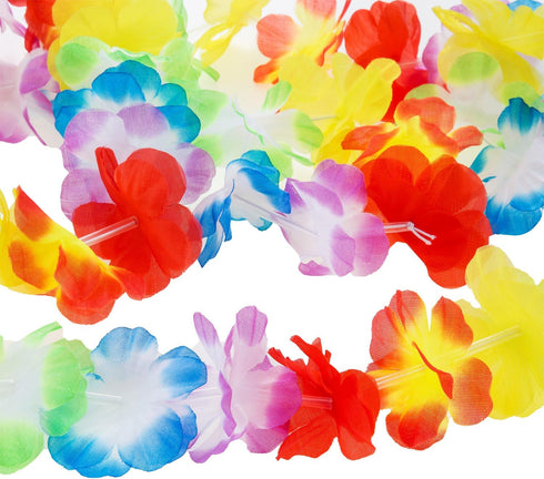 Gejoy 3 Set Grass Skirts for Kids Girls with Flower Leis for Luau Party Costume Set