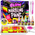 Glow in The Dark Marble Paint Kit for Kids - Water Marbling Painting Art Set for Ages 6-12, Birthday Gifts Toys