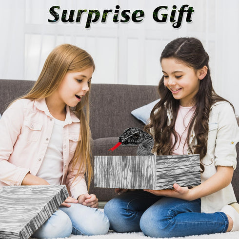 80in Large Stuffed Snake, Lifelike Plush Animal for Kids, Giant Birthday Gift Party Prank Prop, Black