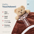 Bearington Collection Touchdown Snuggler Plush Football Lovey - 15-Inch Satin & Velour Baby Blanket