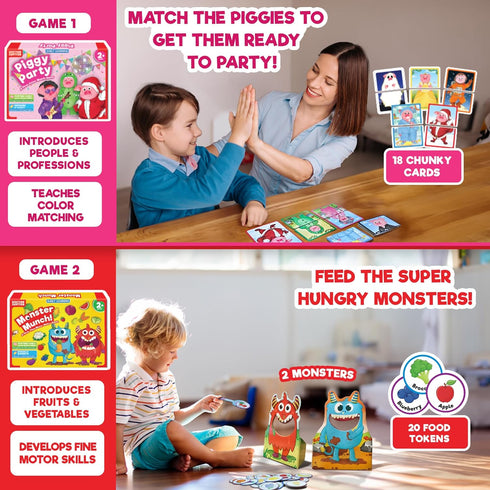 Doctor Jupiter My Big Box of Games for 2 to 4, Toys for Ages 2-4, Birthday Gift for 2 Year Old Boys and Girls