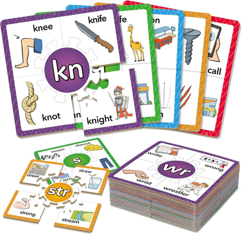 Phonics Puzzle Games, Spelling Games, Flash Cards for Toddlers, Educational Toys for Preschool Learning