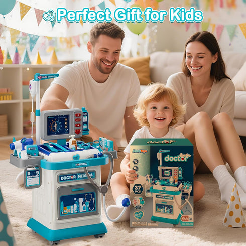 3-5, 26 Set 3-8,Role AuroTops Doctor Kit for Toddlers Pcs Doctor Play for Kids Ages Play Toy Medical Cart Doctor Toys
