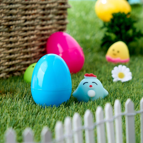 24 JOYIN Pcs Easter Prefilled Eggs with Mochi Squishy Toys, Cute Stress Reliever Squishy Toy for Kids Party Favor