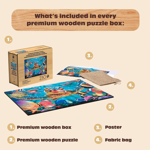 Buffalo Games Tiny Bubbles Wood Puzzle, Standard Cut Jigsaw Pieces - 250 Piece Jigsaw Puzzle